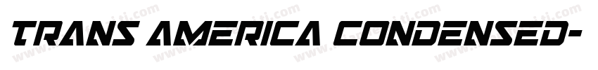 Trans america condensed字体转换